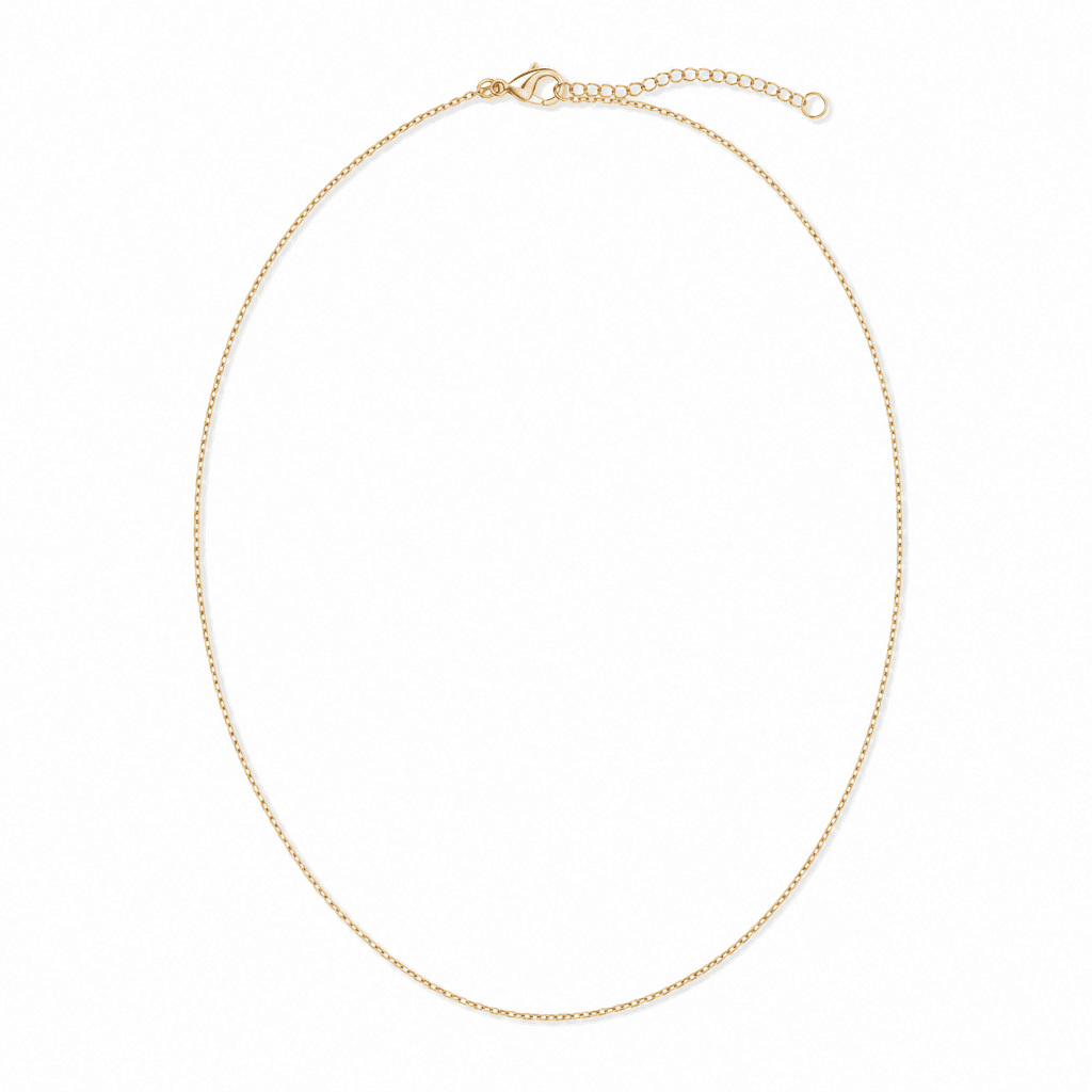 Celestial Layering Chain, Gold Tone, macro view on white background